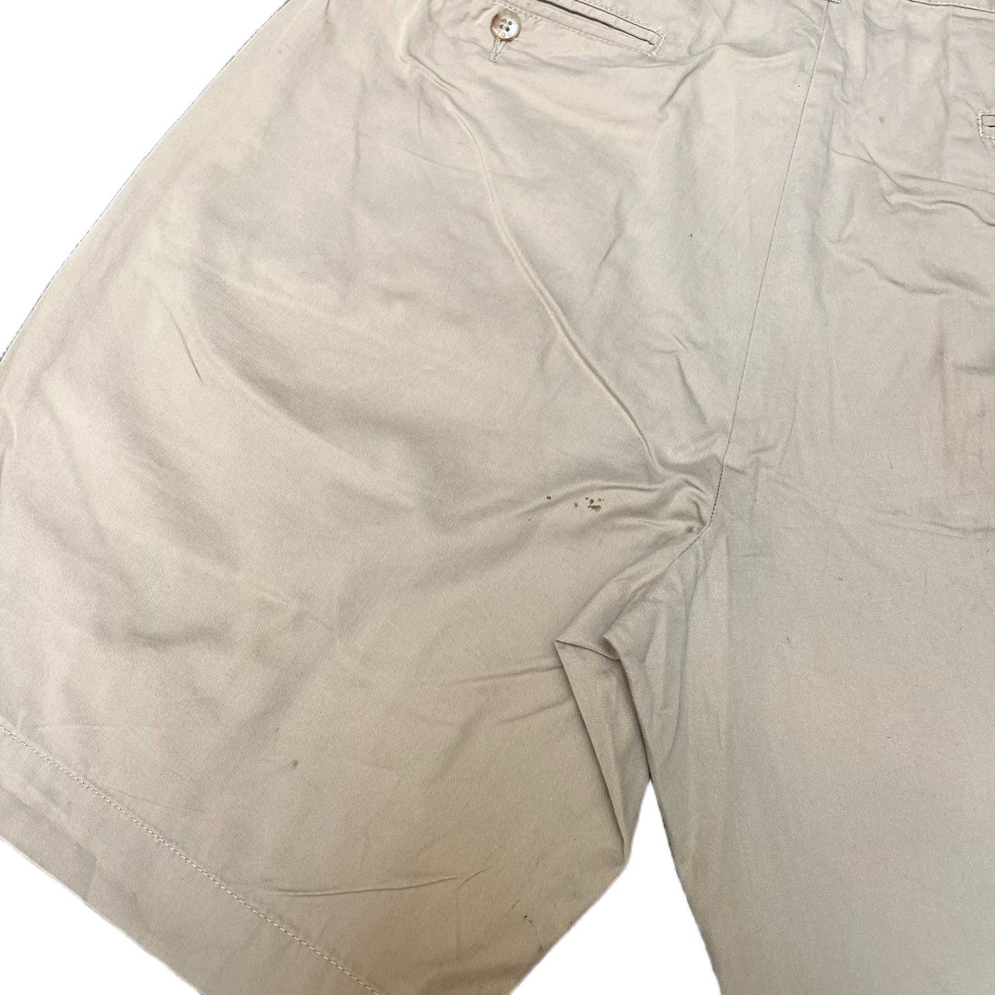 Polo Ralph Lauren Golf Bermuda Shorts Fits as Mens Large 33" Waist Beige Pleated