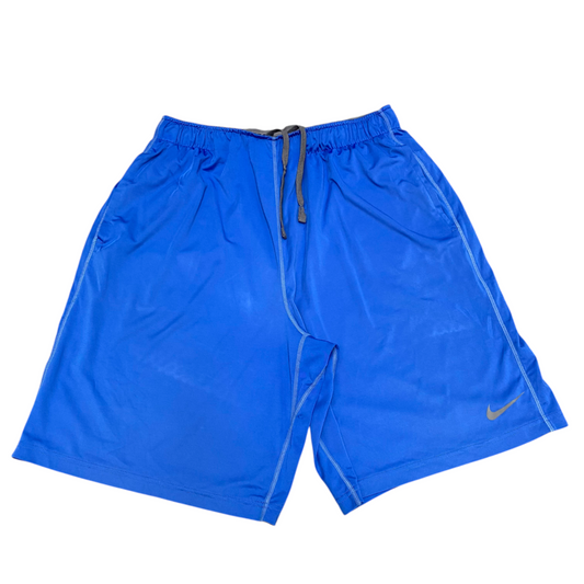 Nike Running Shorts Mens XL Blue Dri Fit Logo Elastic Waist Drawstring Athletic