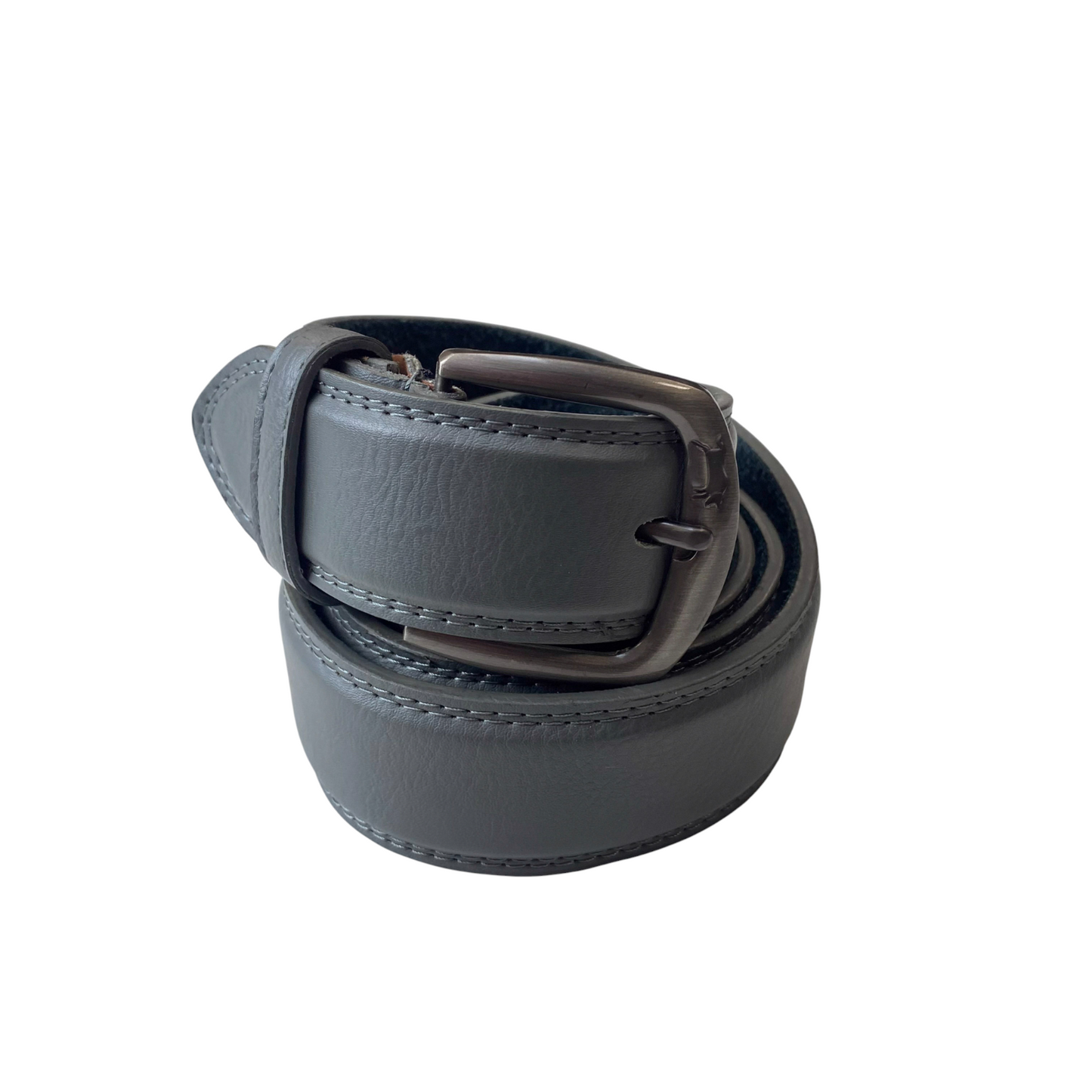 VEN-TOMY Waist Belt Mens Black Real Leather Adjustable Silver Buckle Size 43 in