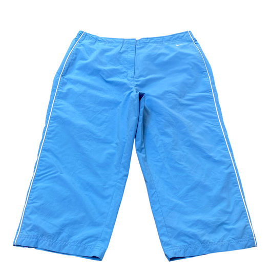 Nike Long Shorts Mens XL Blue Thermal Lined Elastic Waist Athletic Fit Ankle Zip