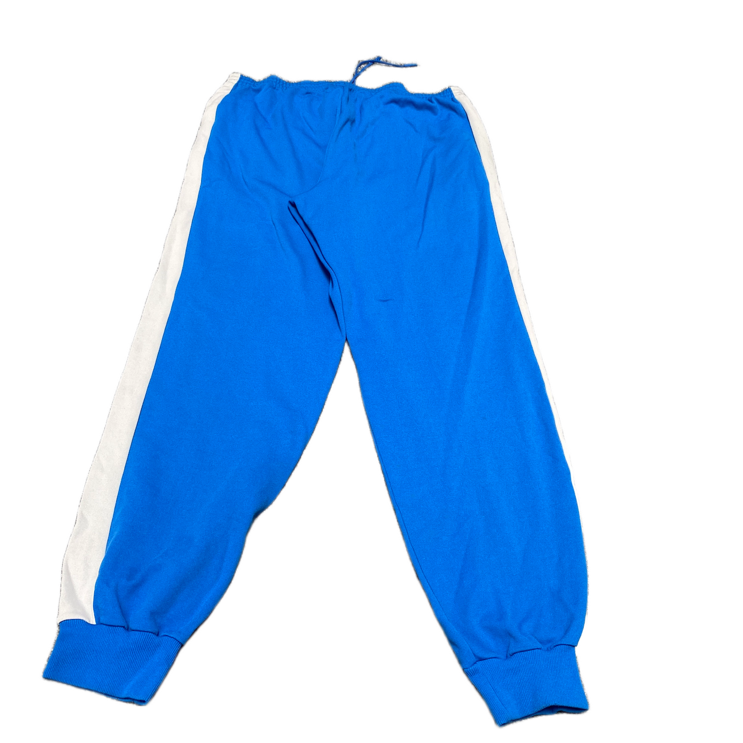 PUMA Joggers Fits as Womens 34" Waist Blue White Tapered Leg Yoga Track Trouser