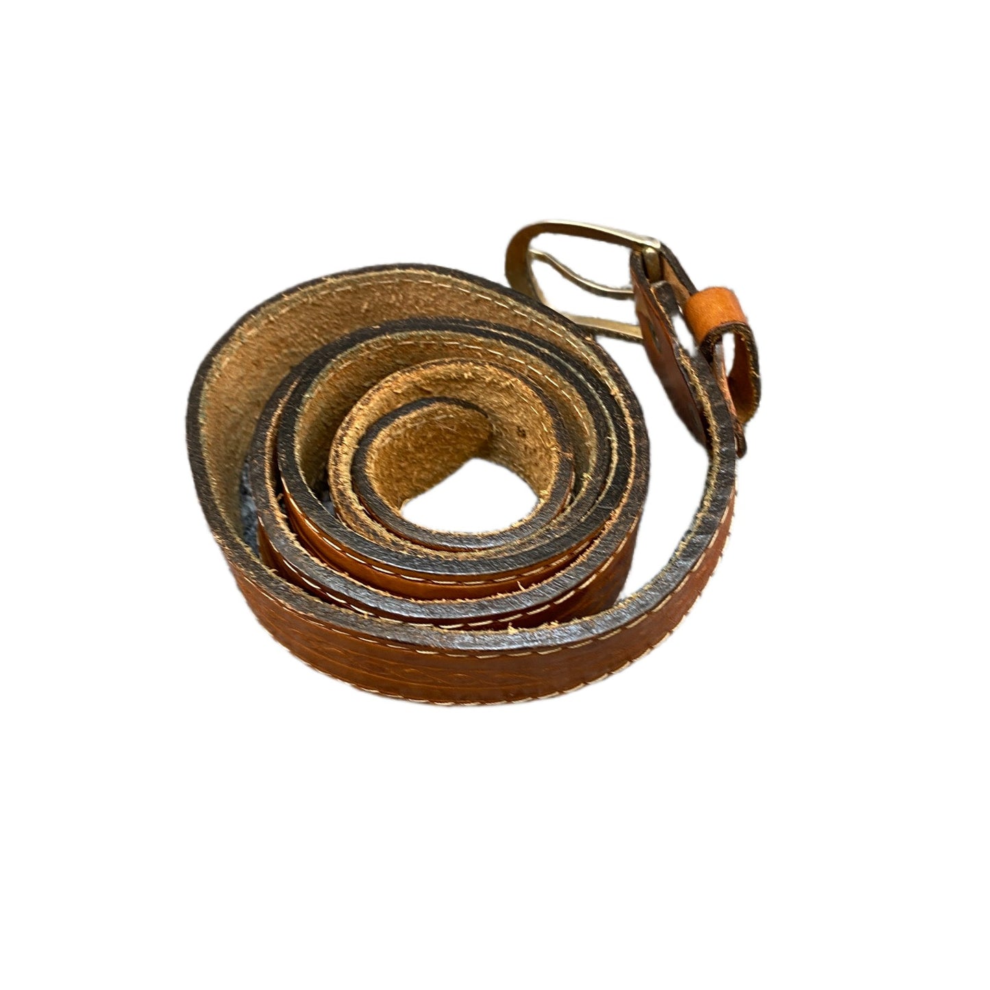 Western Belt Mens Brown Leather Adjustable Classic Silver Pin Buckle 39.5 Inches