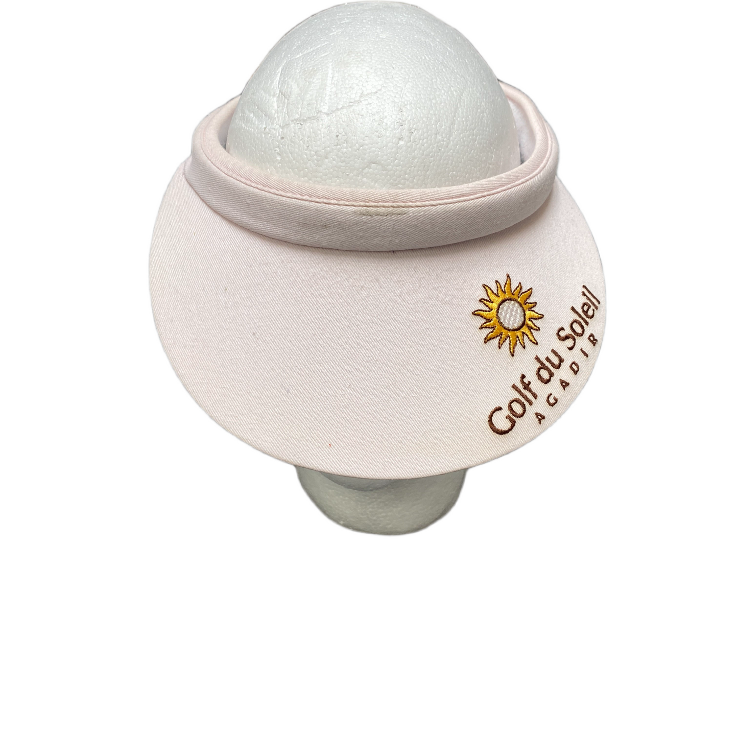 Golf Du Soleil Agadir Visor Hat Women's One Size Beige Embroidered Clip On