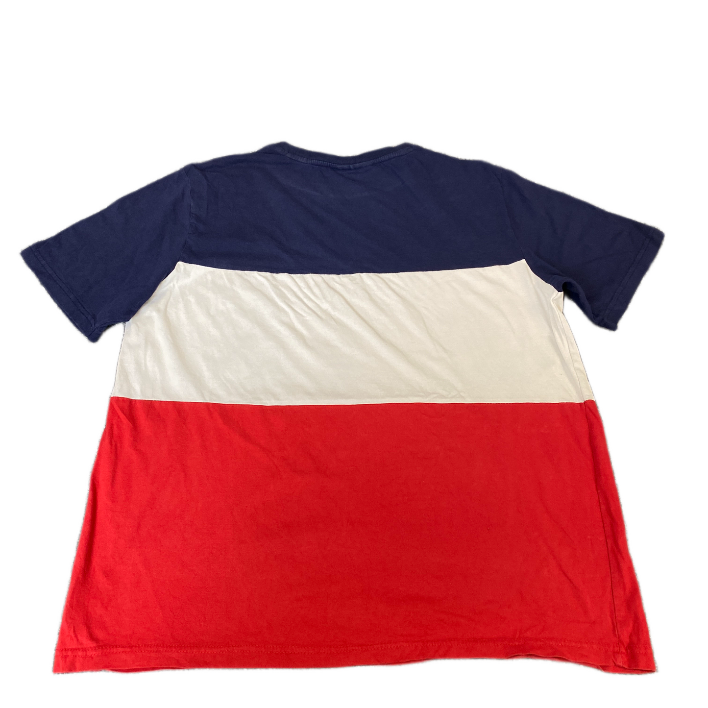 FILA T-Shirt Womens Large Multi Colorblock Short Sleeve Crew Neck Pullover Tee