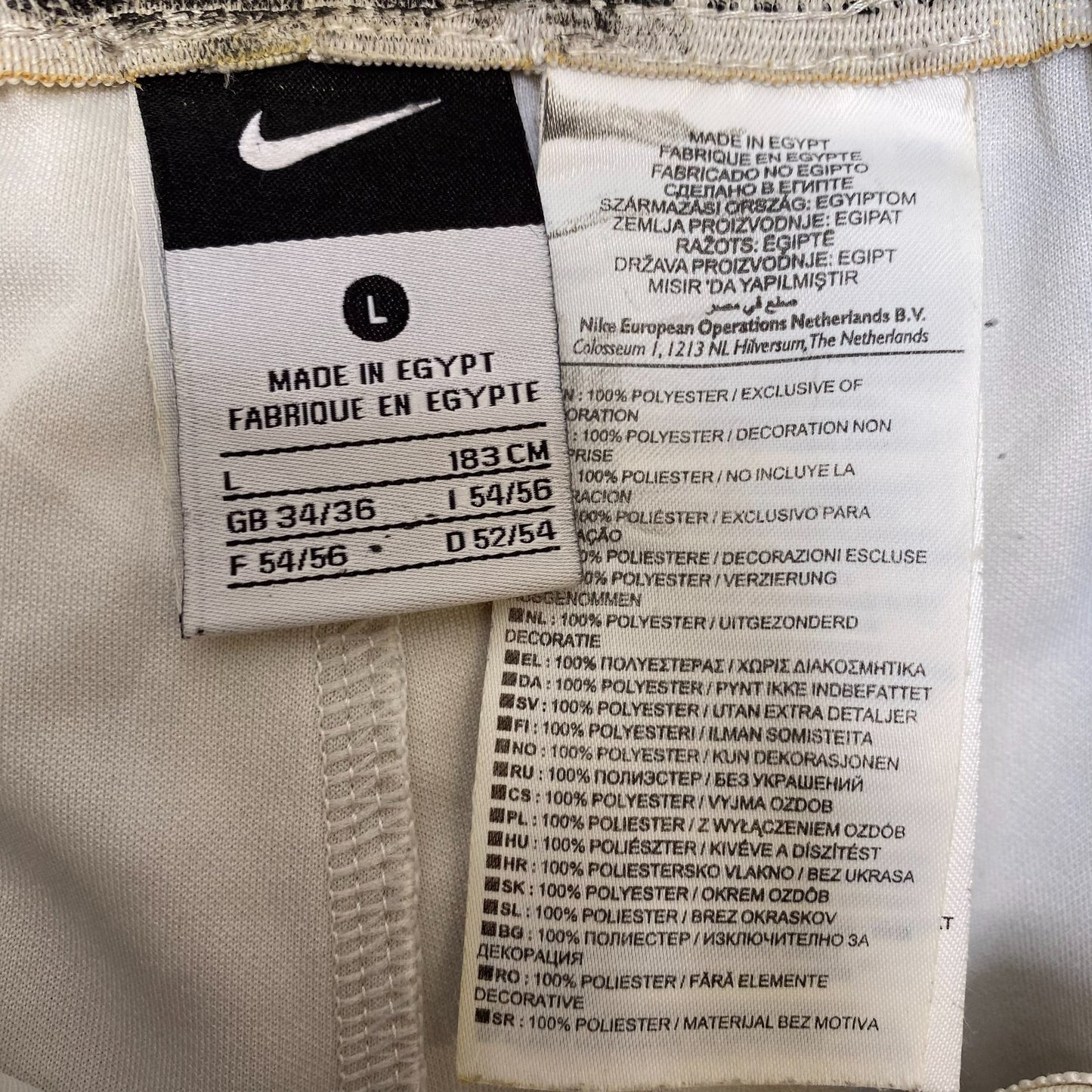 Nike Running Shorts Mens Large White Athletic Workout Elastic Waist Drawstring