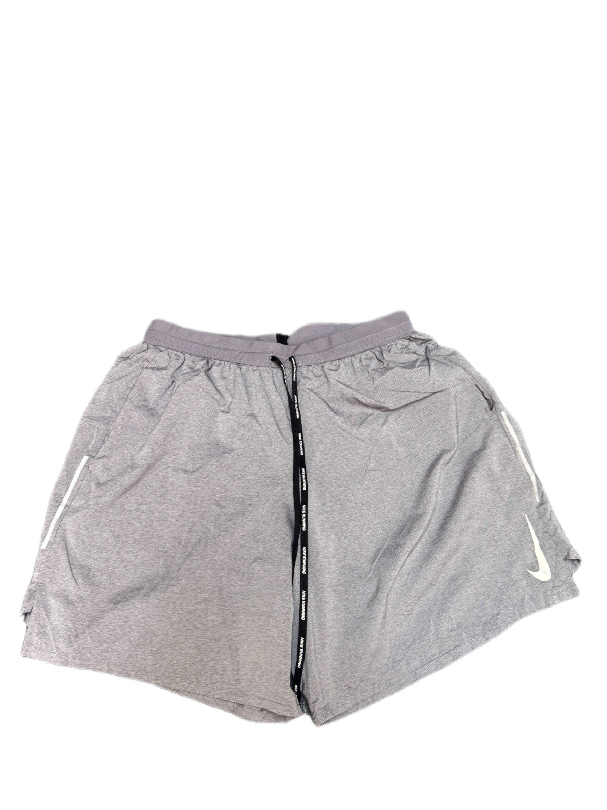 Nike Dri-FIT Running Shorts Fits as Mens Small 30" Waist Grey Heather Drawstring