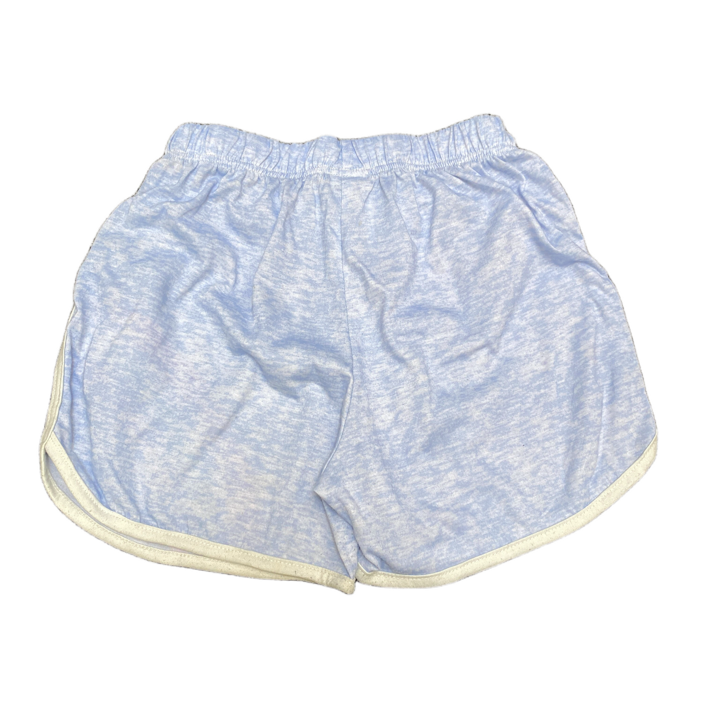 Sleep Shorts Girls L 22" Waist Blue Athletic Gym Workout Stretch Dolphin Hem