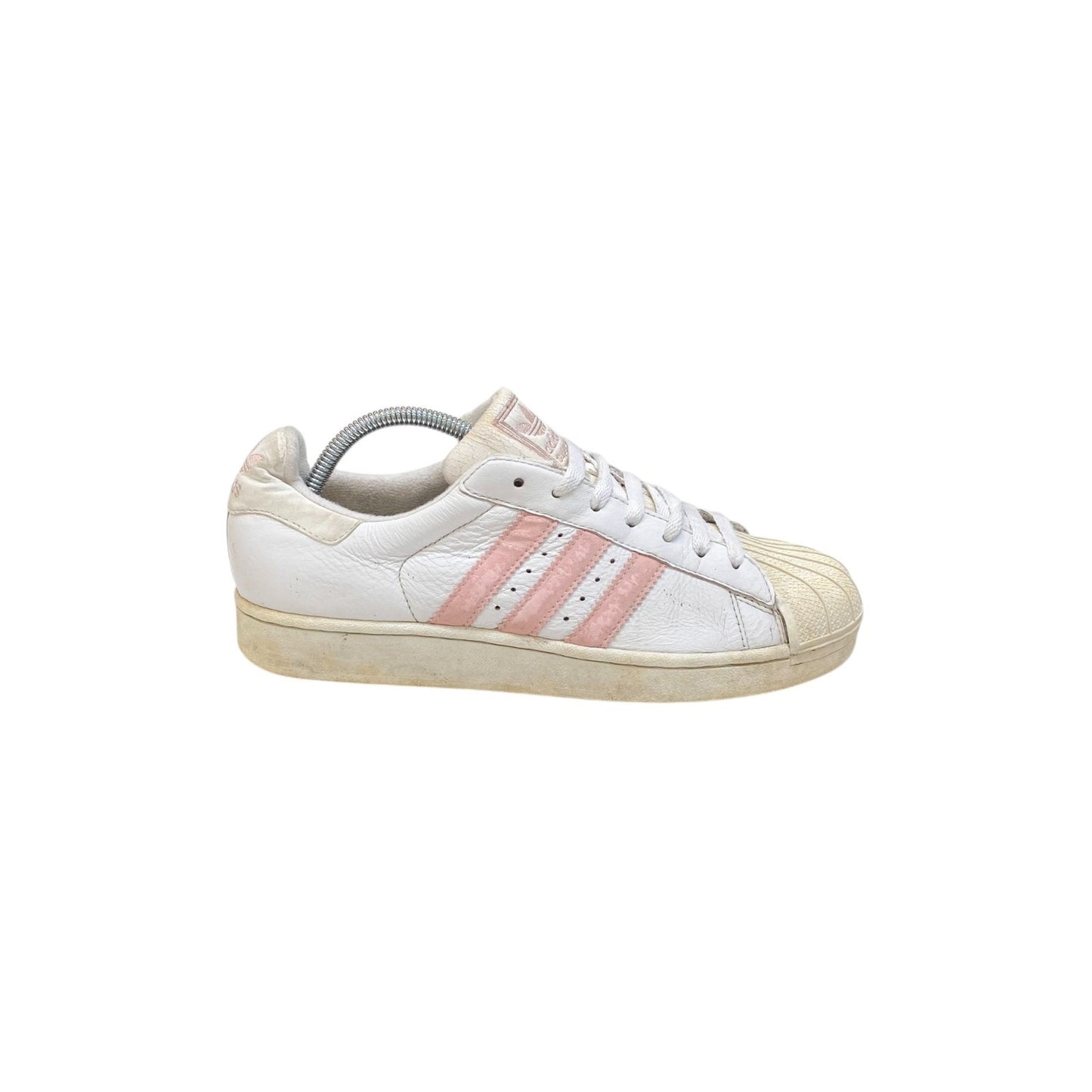 Adidas Originals Athletic Sneakers Women's UK 7.5 White Pink Classic Lace Up