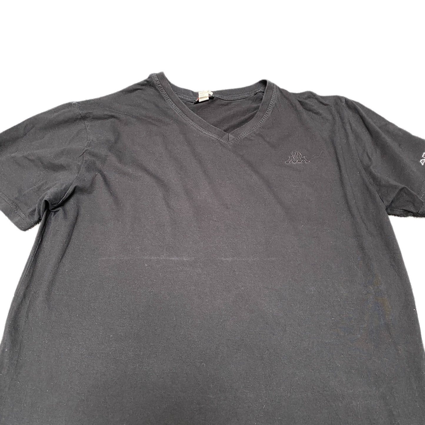 Kappa T-Shirt Womens Large Black Embroidered Logo Lightweight Short Sleeve Tee