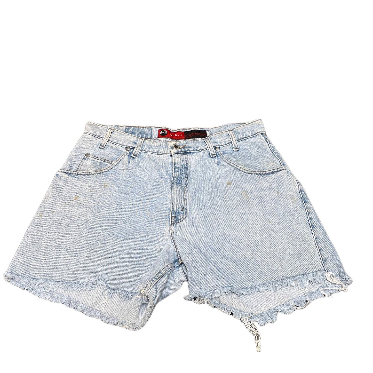Vtg Levi's Cut Off Shorts Fits as Womens 2XL 36" Waist Blue Denim Silver Tab