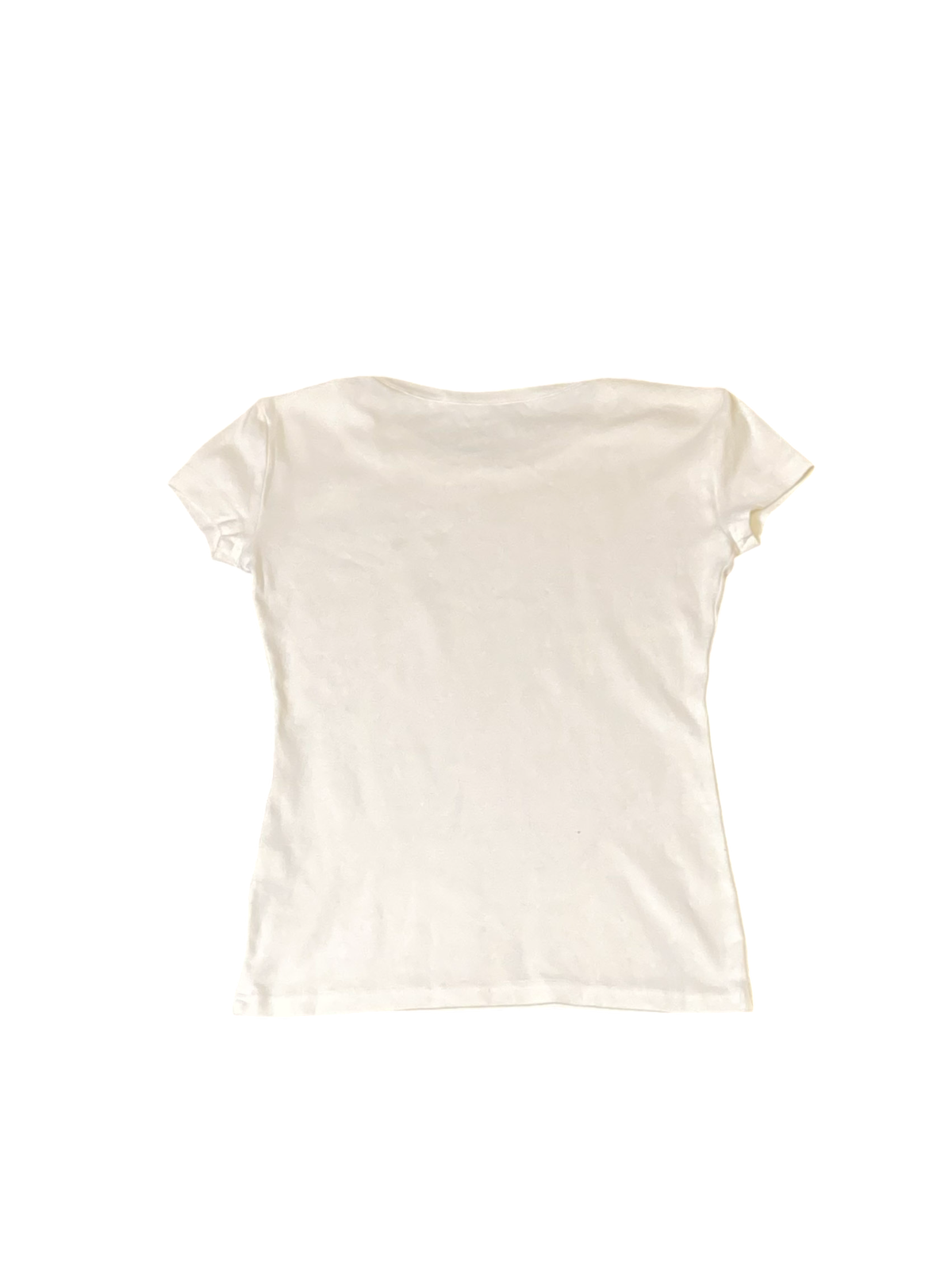 Tommy Hilfiger Tee Shirt Womens XL White Classic Slim Fit Casual Short Sleeve