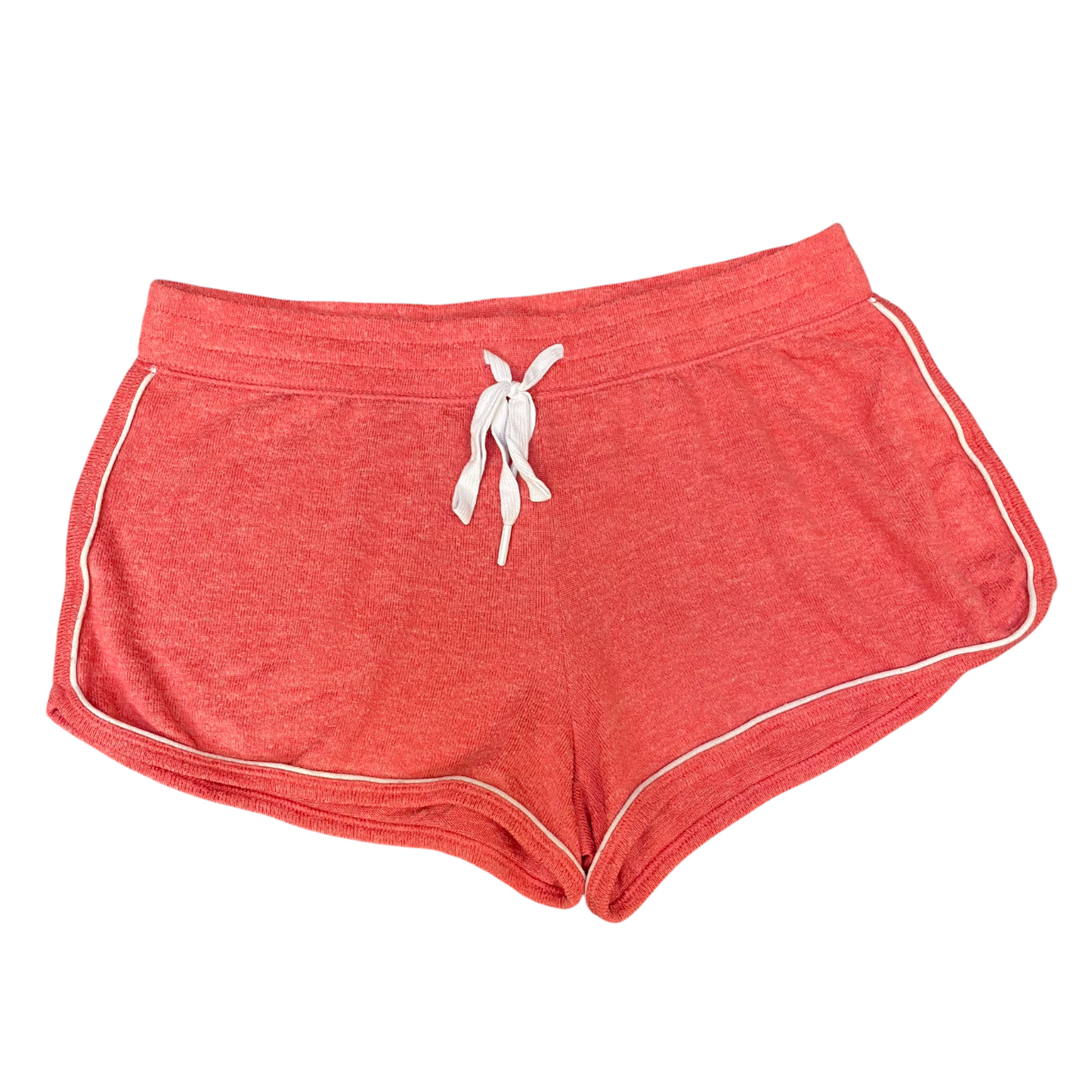 Running Sprinter Shorts Womens Large Orange Athletic Fit Gym Workout Drawstring