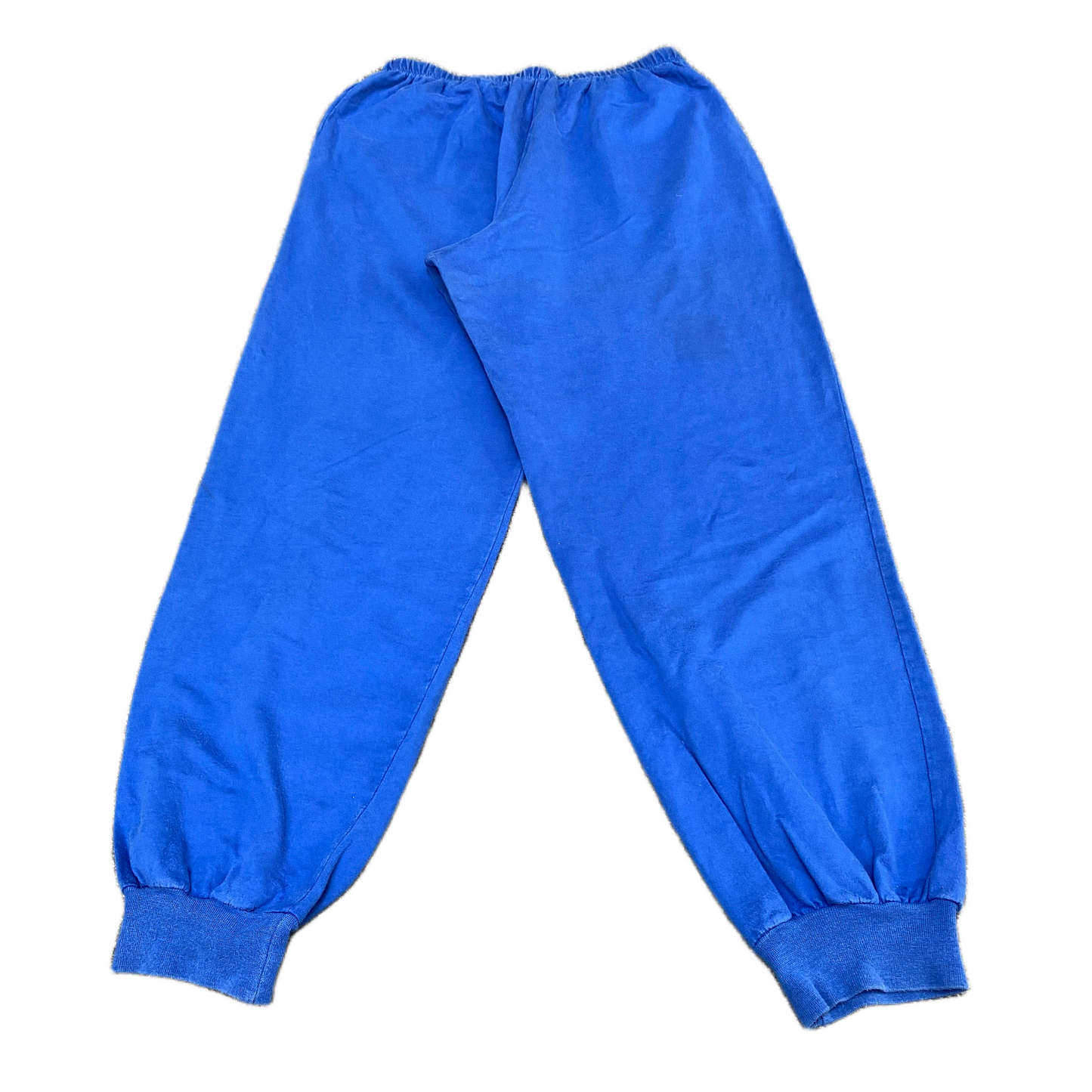 Triumph Jogger Pants Fits as Womens 26" Waist Blue Gym Drawstring Tapered Leg