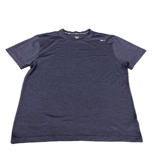 Reebok Training Tech T-Shirt Fits as Mens L Navy Short Sleeve Crew Neck