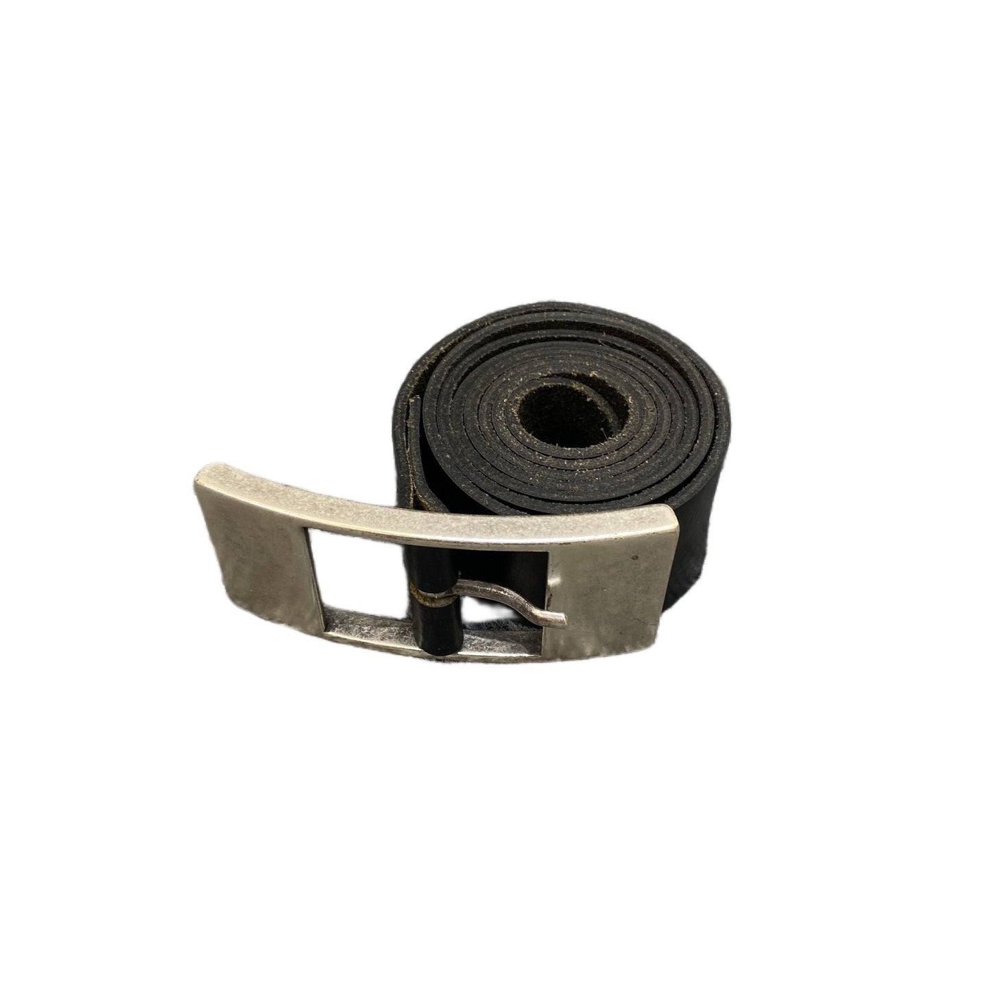 Bernd Gotz Waist Belt Mens Black Leather Adjustable Rectangular Buckle 42 Inches