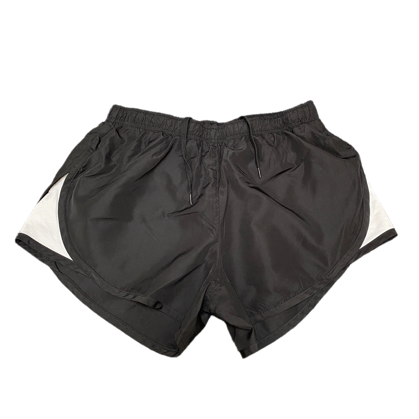 Running Sprinter Shorts Womens M 26" Waist Black Athletic Workout Dolphin Hem
