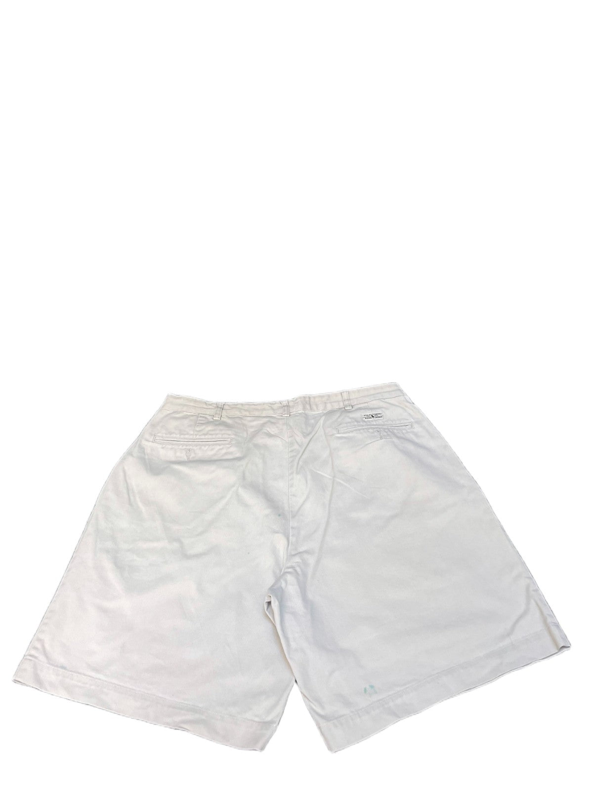 Polo Ralph Lauren Classic Chino Shorts Fits as Mens XL 36" Waist White Pleated