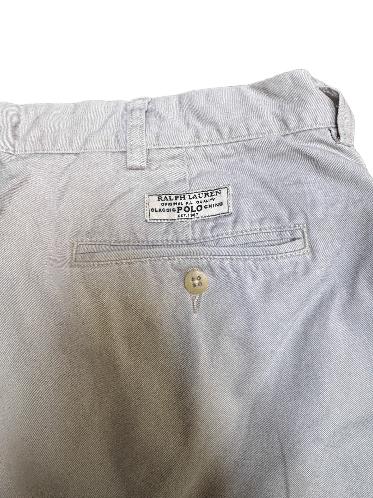 Polo Ralph Lauren Classic Chino Shorts Fits as Mens 2XL 40" Waist Beige Pleated