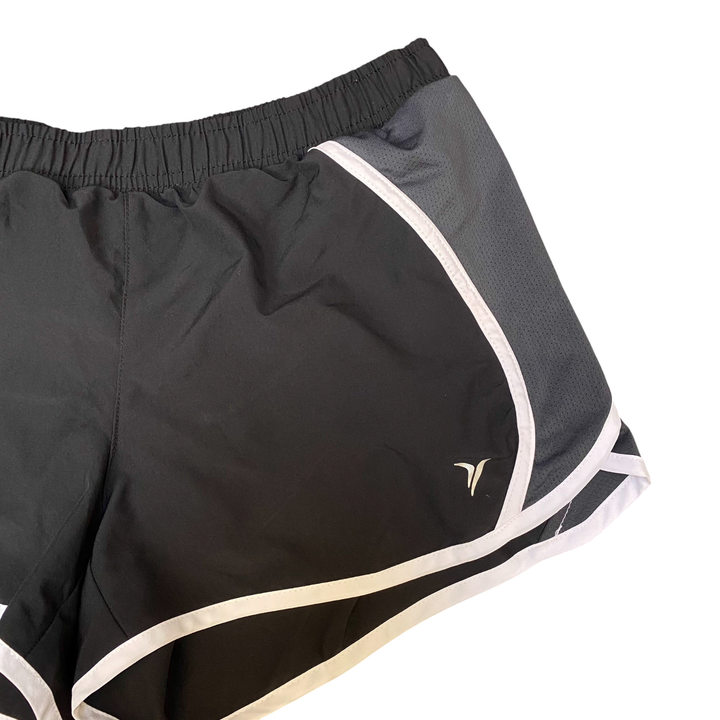 Active Running Sprinter Shorts Womens Small Black Athletic Workout Dolphin Hem