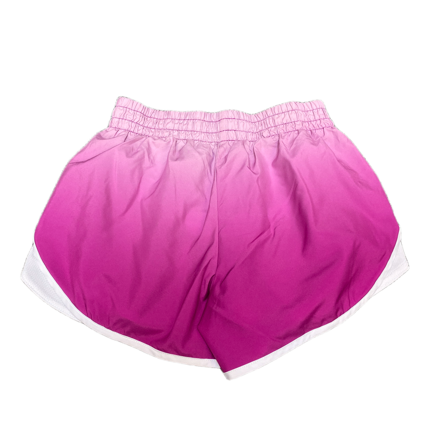 Running Sprinter Shorts Womens S 24" Waist Purple White Athletic Fit Dolphin Hem