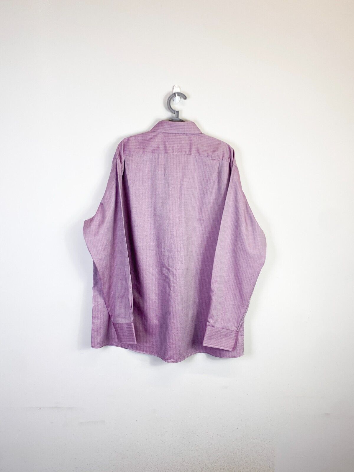 Tommy Hilfiger Dress Shirt Mens L Purple Cotton Casual Long Sleeve Button Down