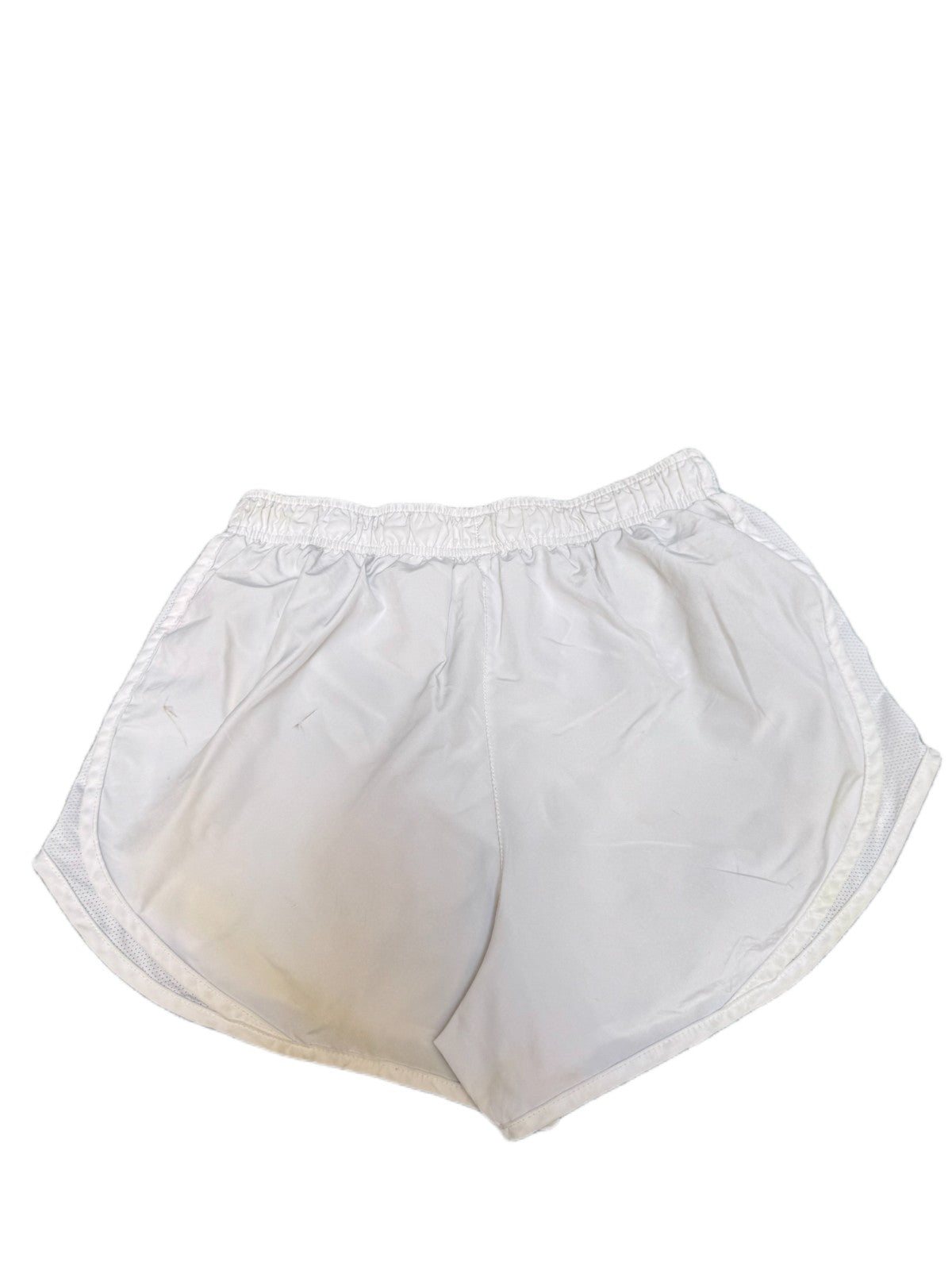 Nike Dri-FIT Running Shorts Fits as Womens Small 25" Waist White Dolphin Hem