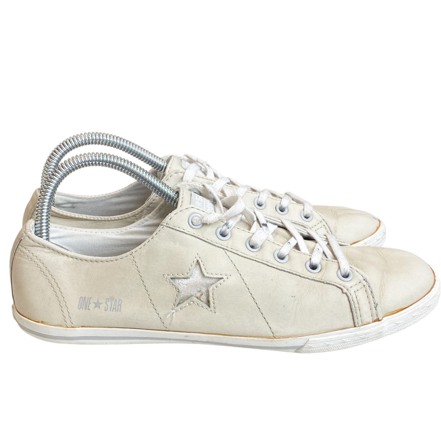 Converse One Star Slim Low Top Sneakers Unisex Mens 6.5 Womens 8 White Leather