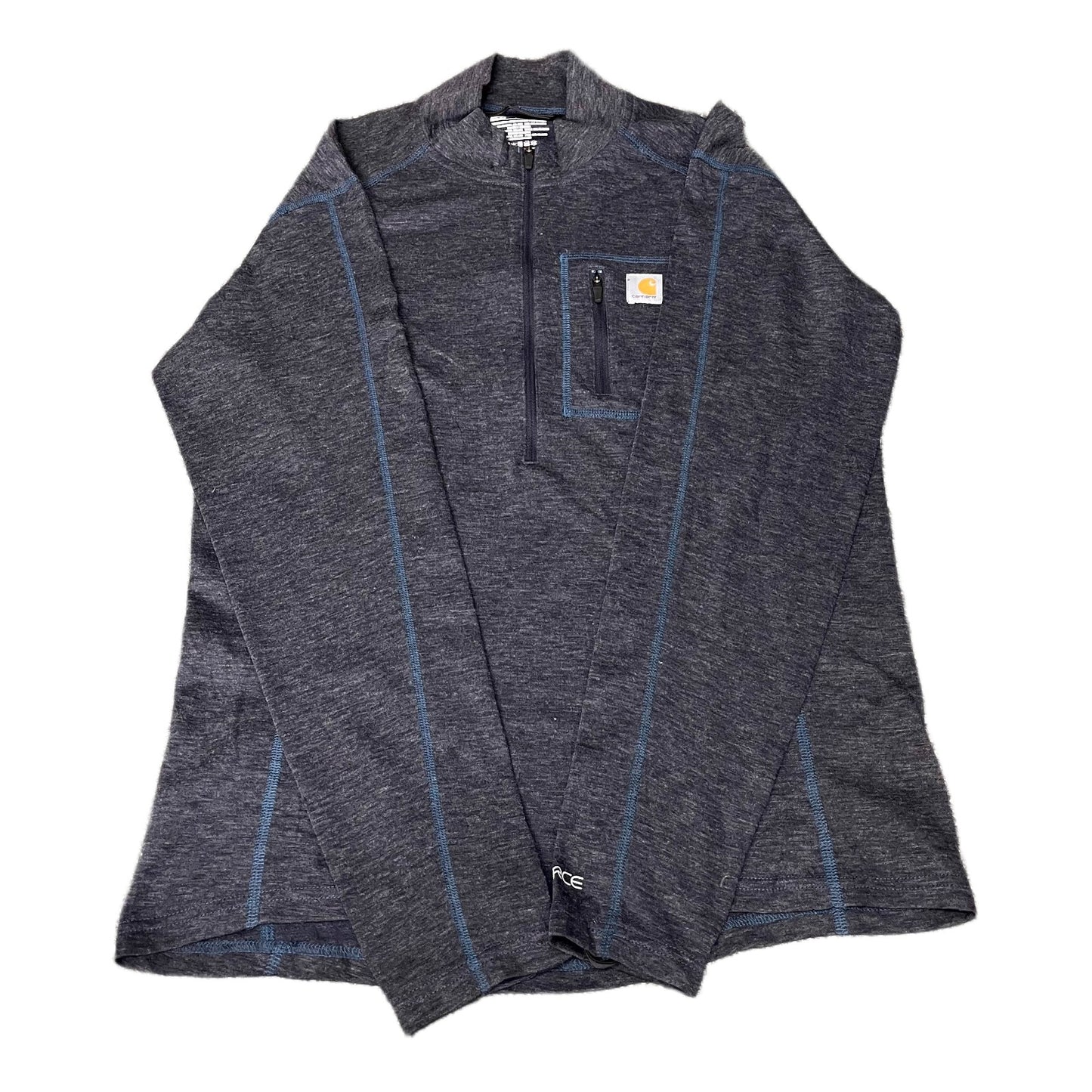 Carhartt Force Base Layer 1/4 Zip Shirt Mens M Dark Grey Heather Performance