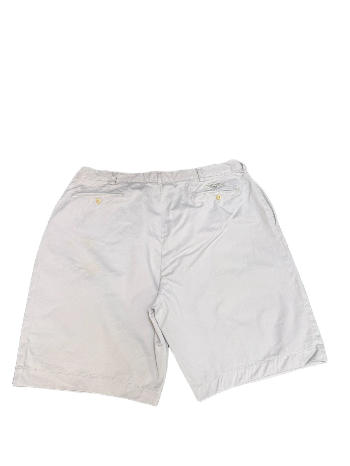 Polo Ralph Lauren Classic Chino Shorts Fits as Mens 2XL 40" Waist Beige Pleated