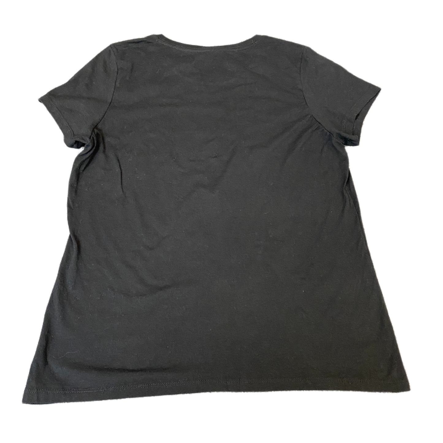 Champion T-Shirt Womens M Black Graphic Logo Short Sleeve Crew Neck Pullover Tee