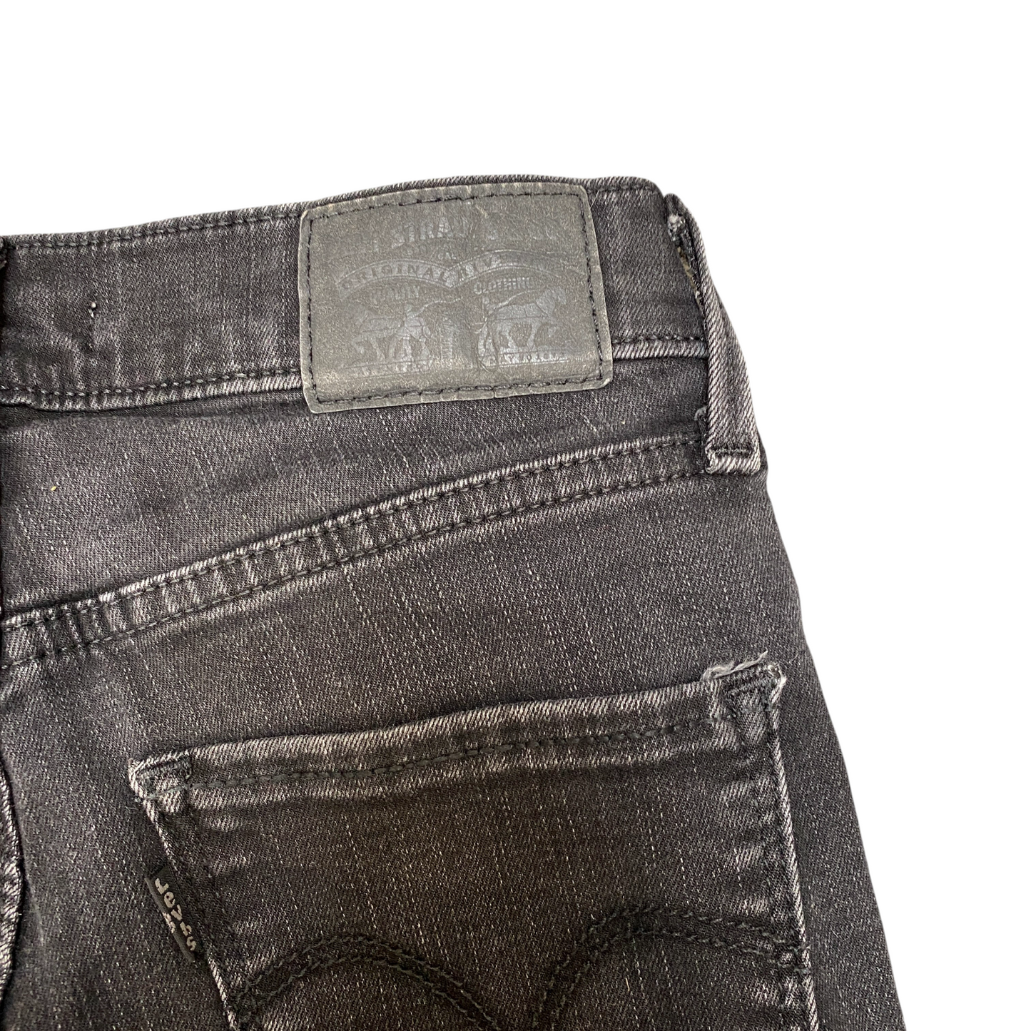 Levi's Jeans Womens 24" Waist Black Flat Front 720 High Rise Super Skinny Leg