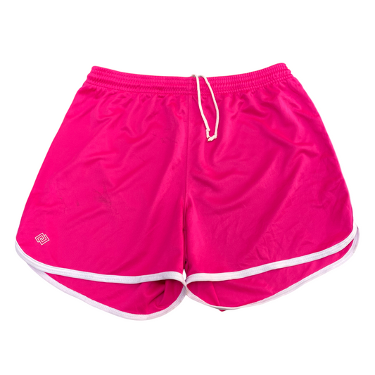 Running Shorts Women Medium Pink Dolphin Hem Booty Athletic Gym Drawstring Waist