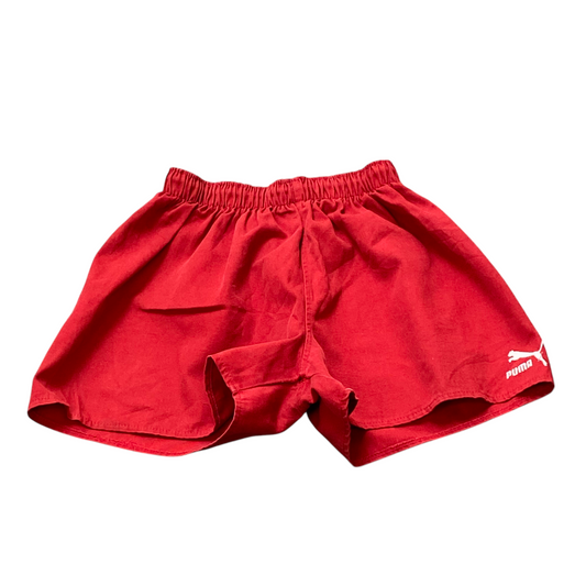 PUMA Sprinter Running Shorts 23W Red Embroidered Logo Elastic Waist Athletic Fit