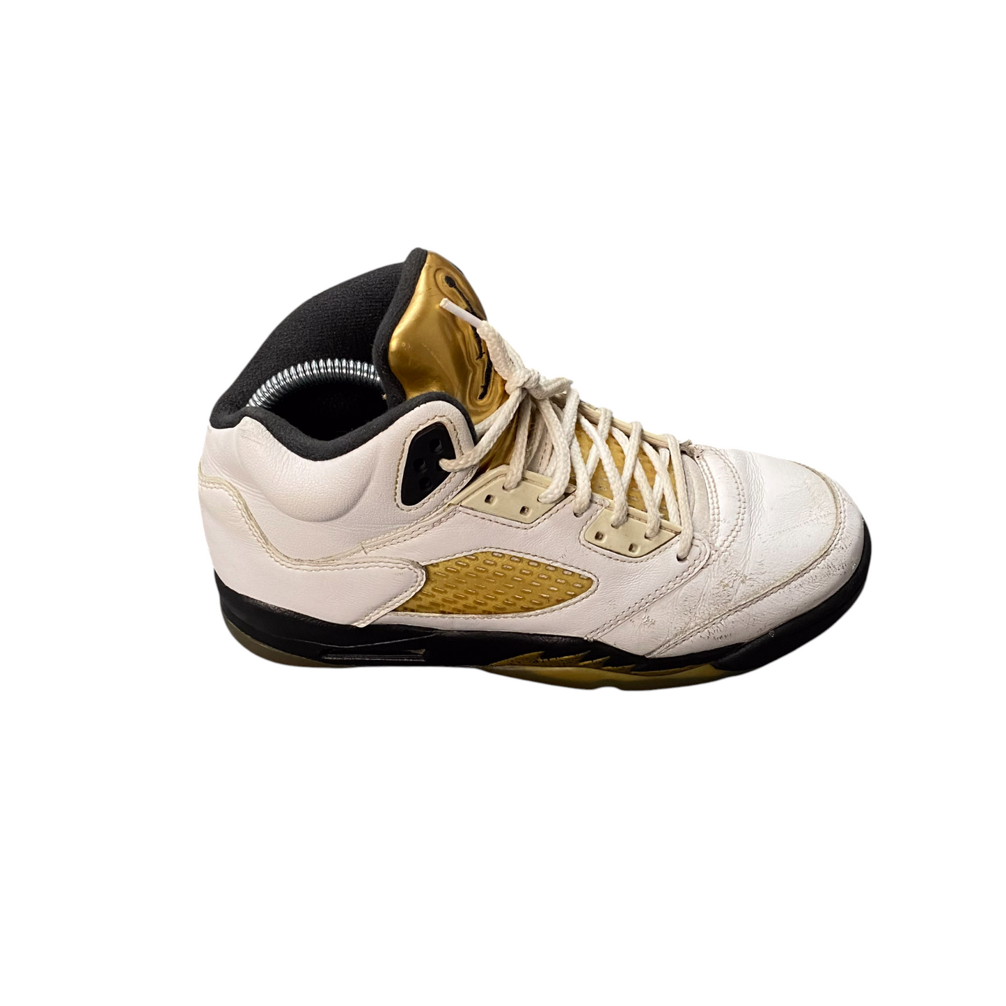 Air Jordan 5 Retro Olympic Trainers Sneakers Youth 5 White Athletic 440888-133