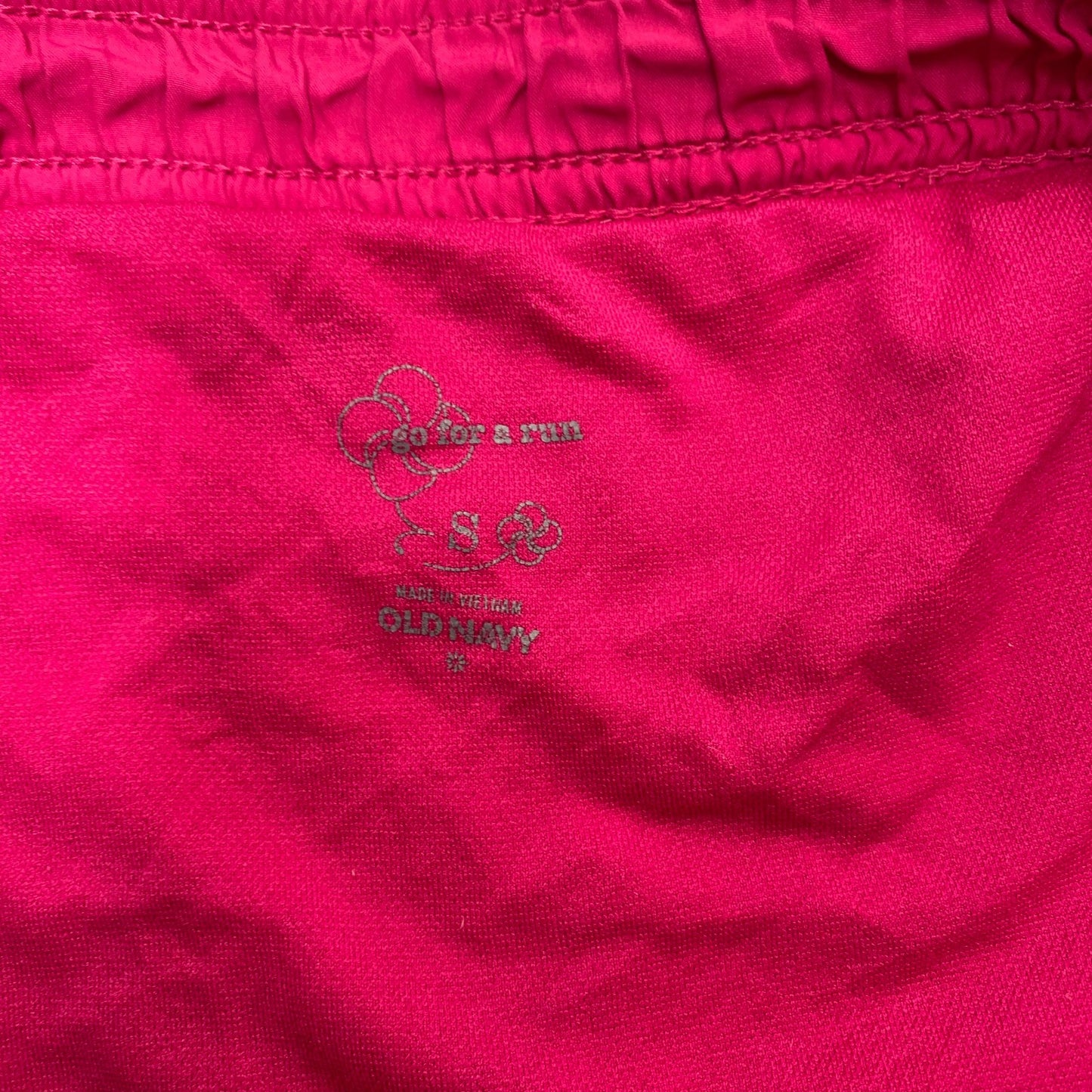 Active Running Sprinter Shorts Womens Small Pink Gym Elastic Waist Dolphin Hem