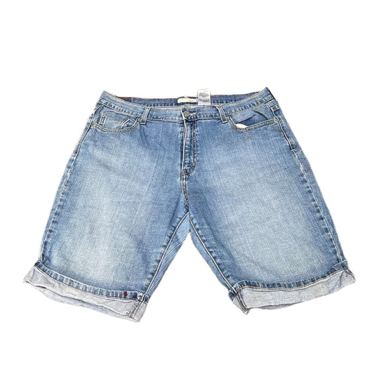 Levi's 515 Denim Shorts Fits as Womens 2XL 35" Waist Blue Mid Rise Cuffed Hem