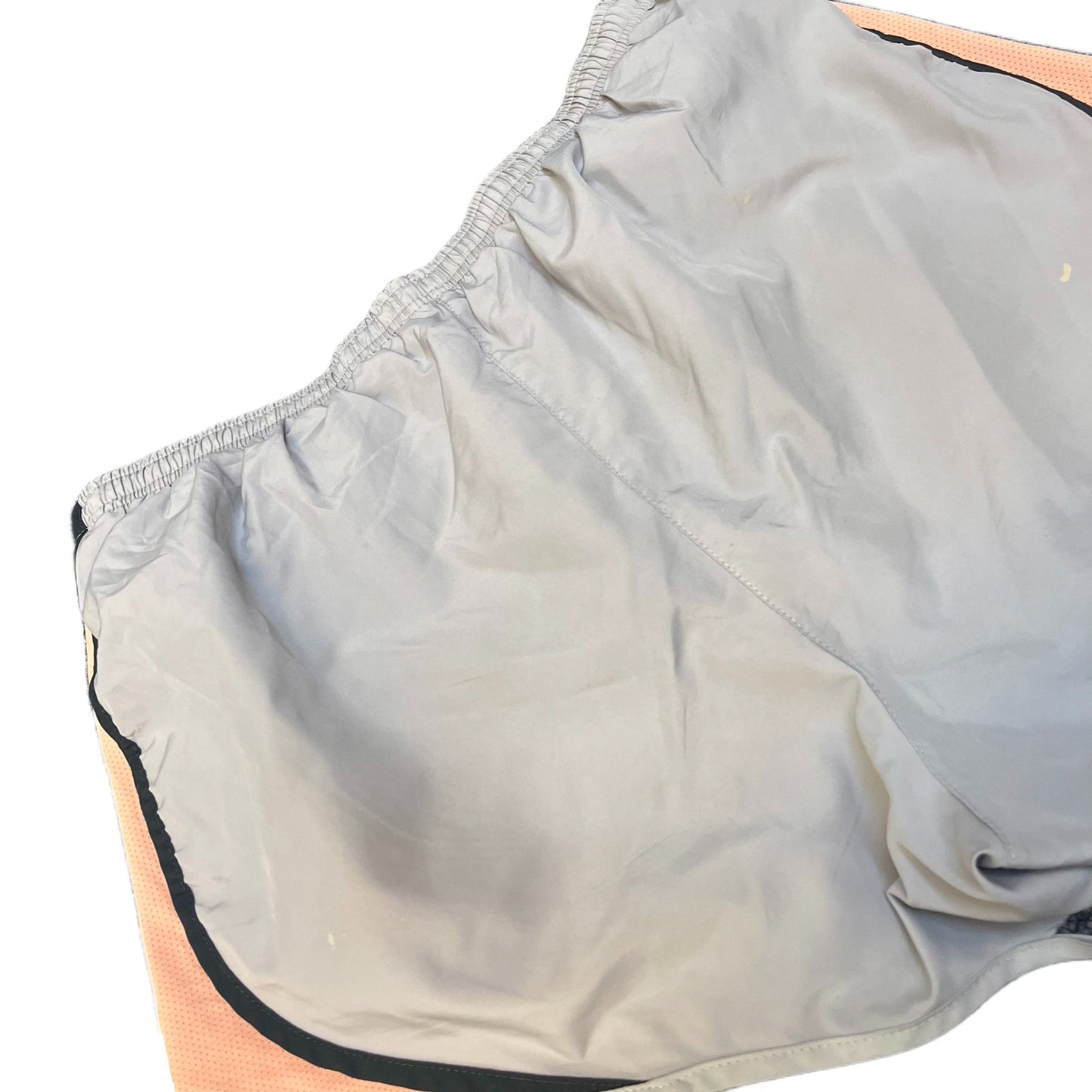 Nike Running Sprinter Shorts Fits as Womens M 29" Waist Grey Peach Dolphin Hem