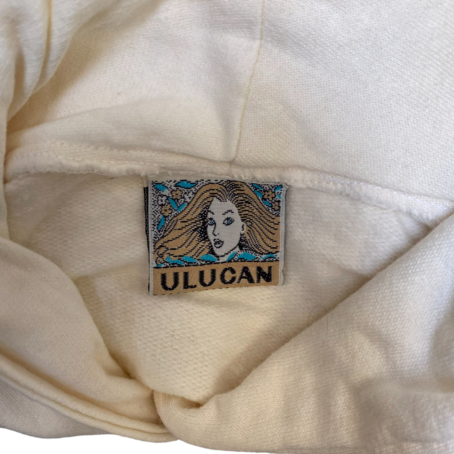 Ulucan Sweatshirt Womens Large Cream Christmas Aztec Print Turtle Neck Pullover