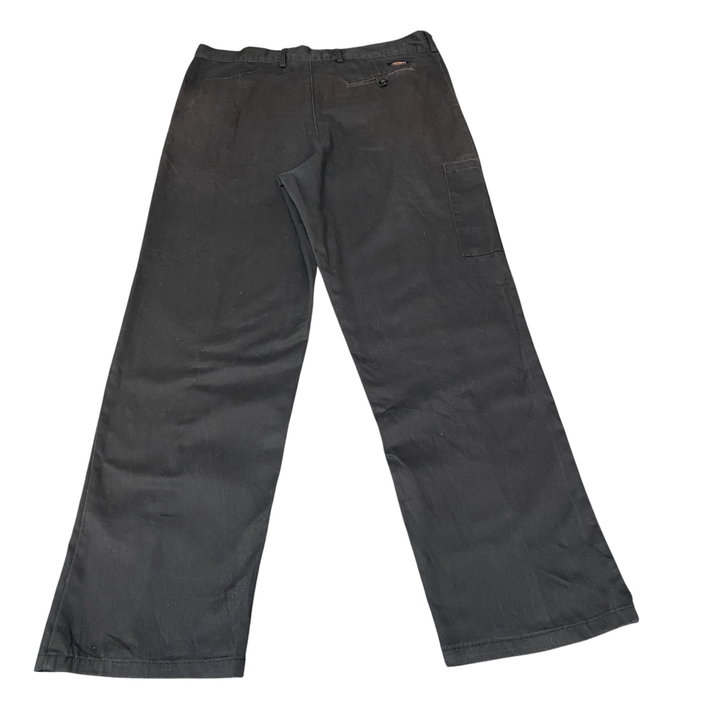 Dickies Work Pants Mens XL Black Carpenter Slash Pockets Durable Twill Low Waist