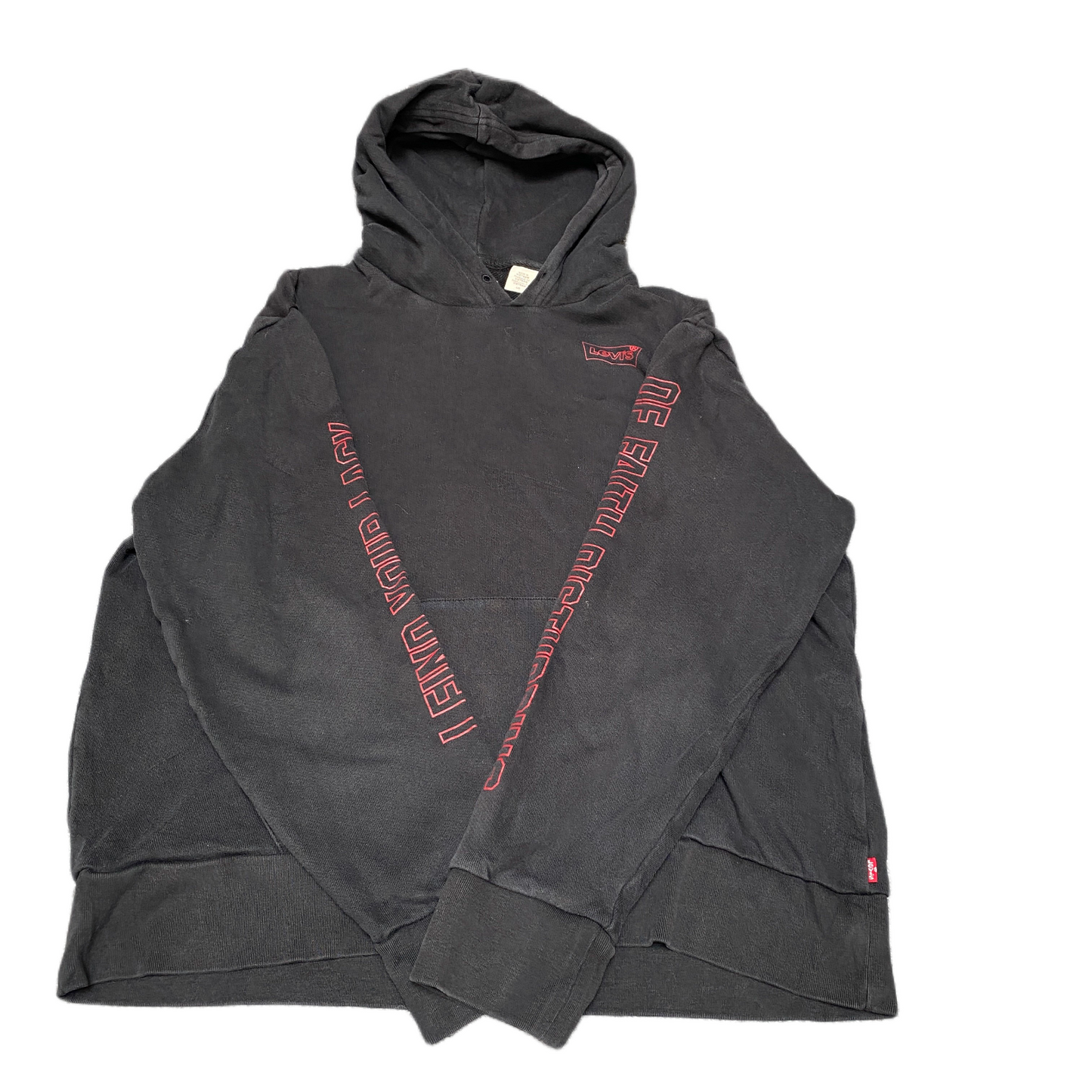 Levi's x Star Wars Darth Vader Hoodie Women XL Black Graphic Ribbed Hem Pullover