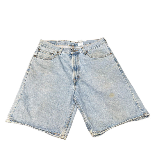 Levi's 550 Denim Shorts Womens L 32" Waist Blue Light Wash Relaxed Fit Red Tab