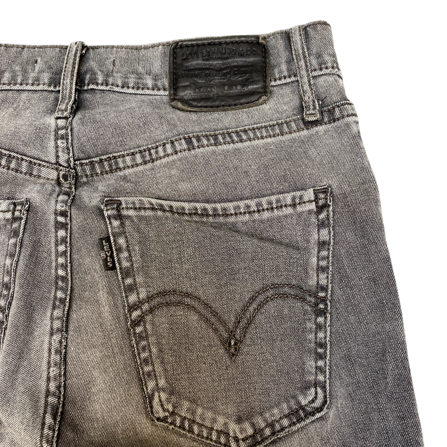 Levi's Jeans Womens 25" Waist Grey Premium Stretch Mile High Super Skinny Leg