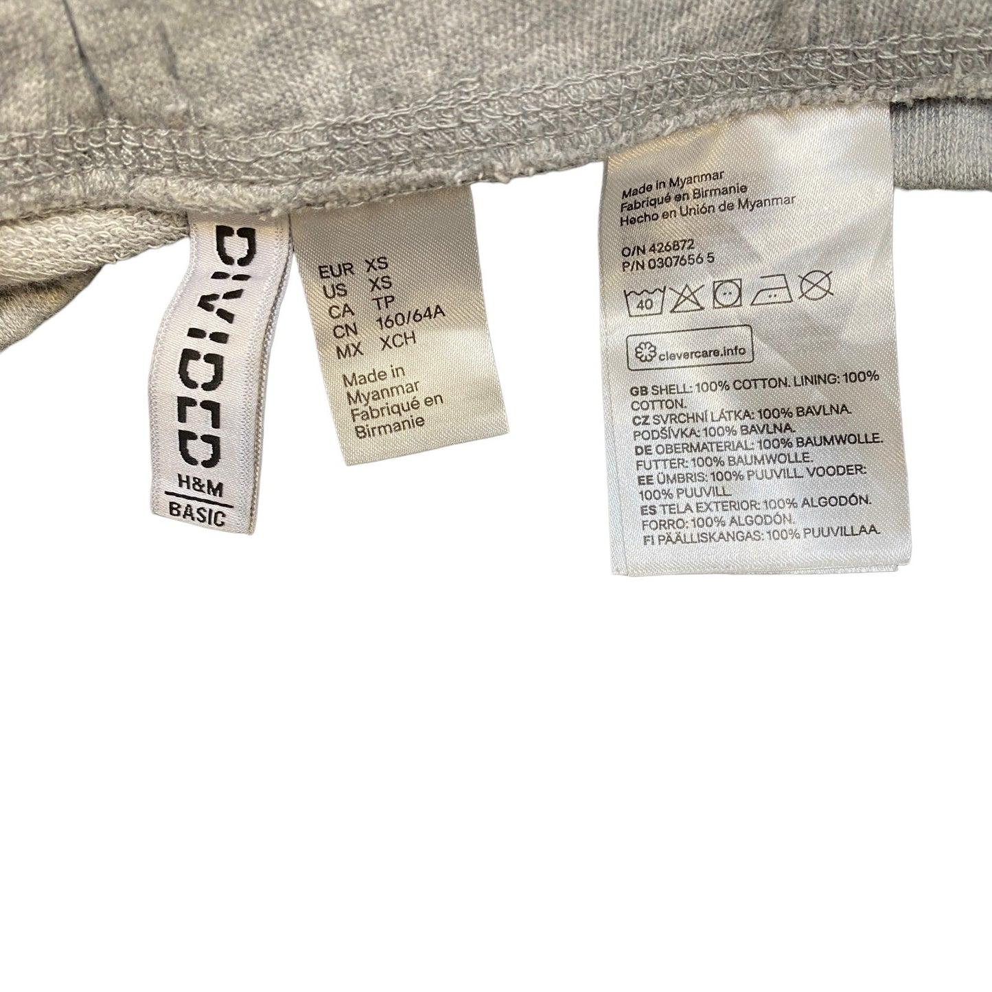 Running Sprinter Shorts Womens XS 23" Waist Grey Athletic Drawstring Dolphin Hem