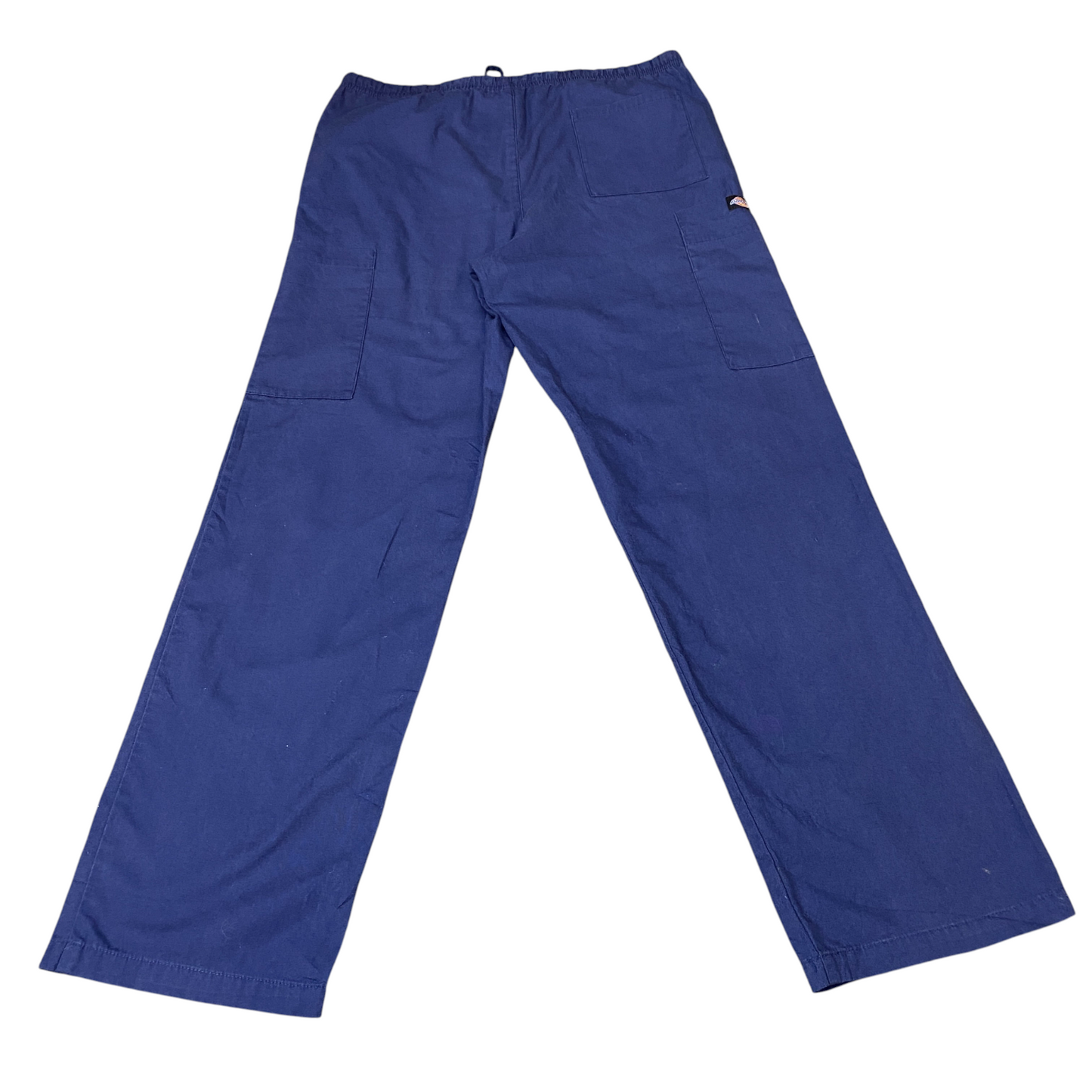 Dickies Medical Scrub Pants Womens XS Navy Blue Stretch Drawstring Elastic Waist
