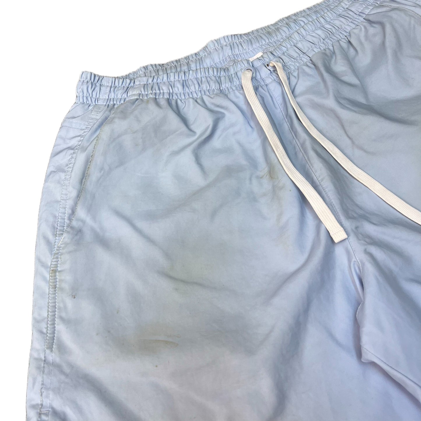 Nike Swim Trunks Board Shorts Mens L 32" Waist Light Blue Mesh Lined Drawstring