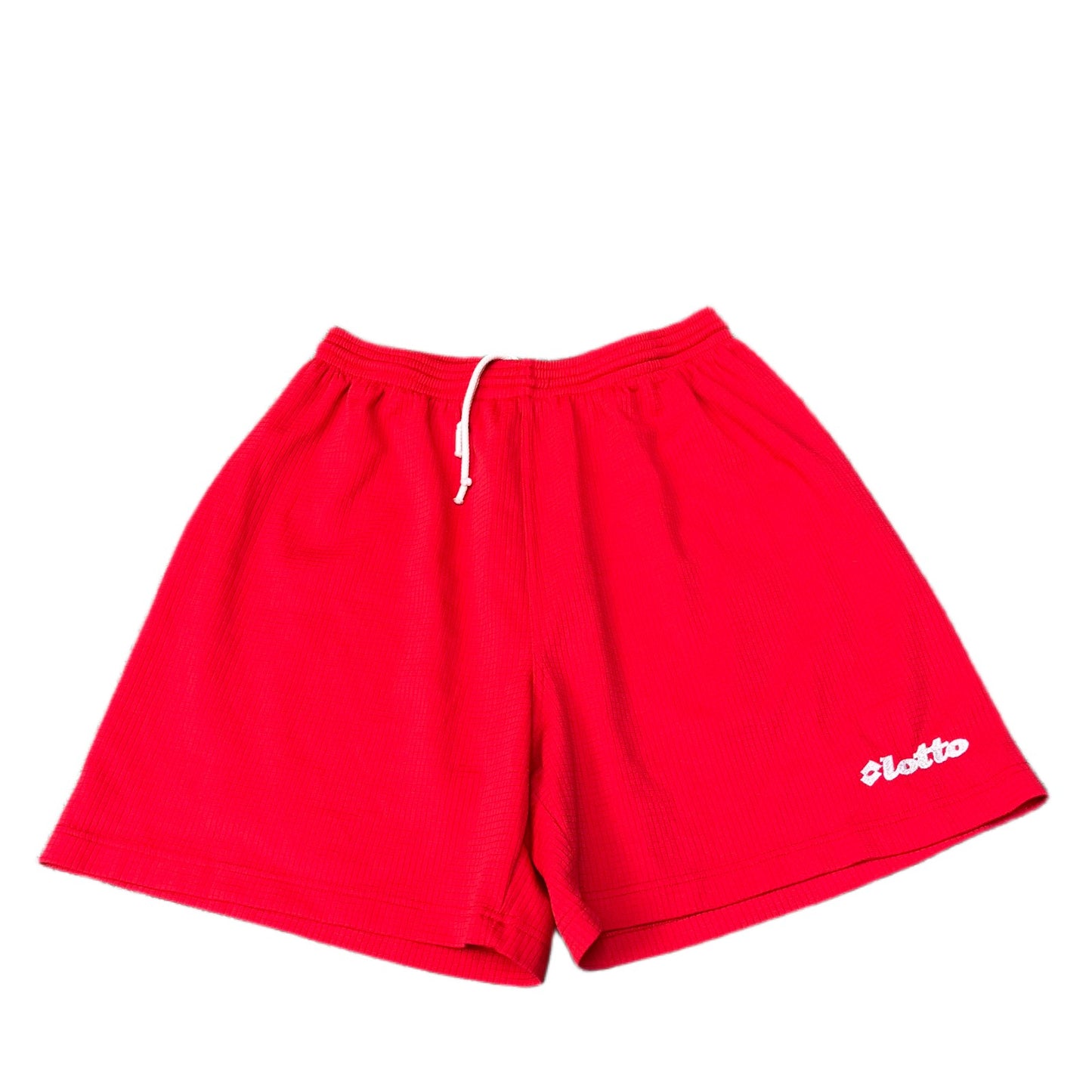 Vtg Lotto Athletic Shorts Mens XS 26" Waist Red Gym Training Workout Drawstring