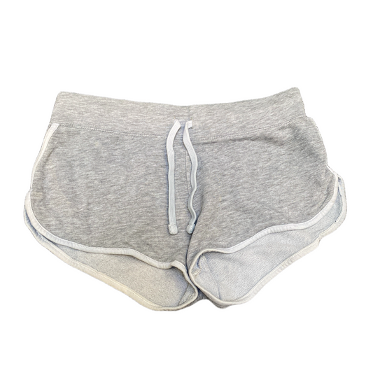 Running Sprinter Shorts Women XS 28" Waist Grey Athletic Gym Stretch Dolphin Hem