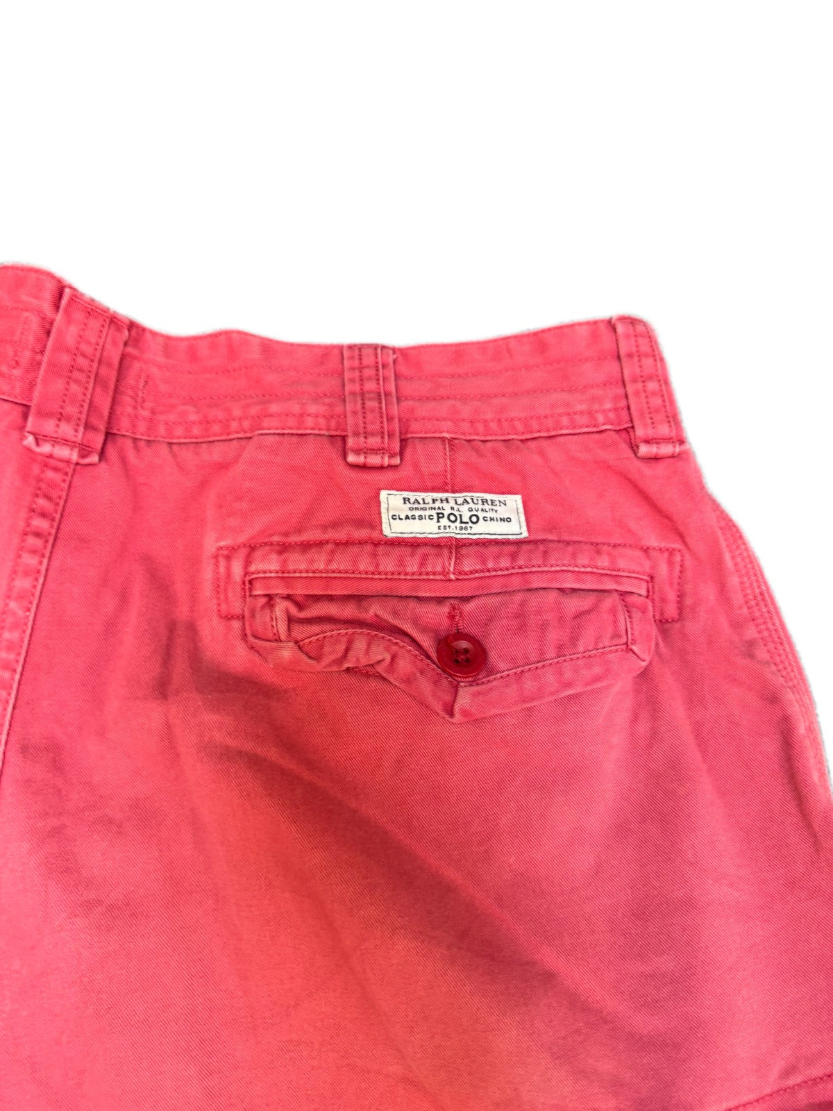 Polo Ralph Lauren Cargo Shorts Fits as Mens XL 37" Waist Red Hiking Outdoor