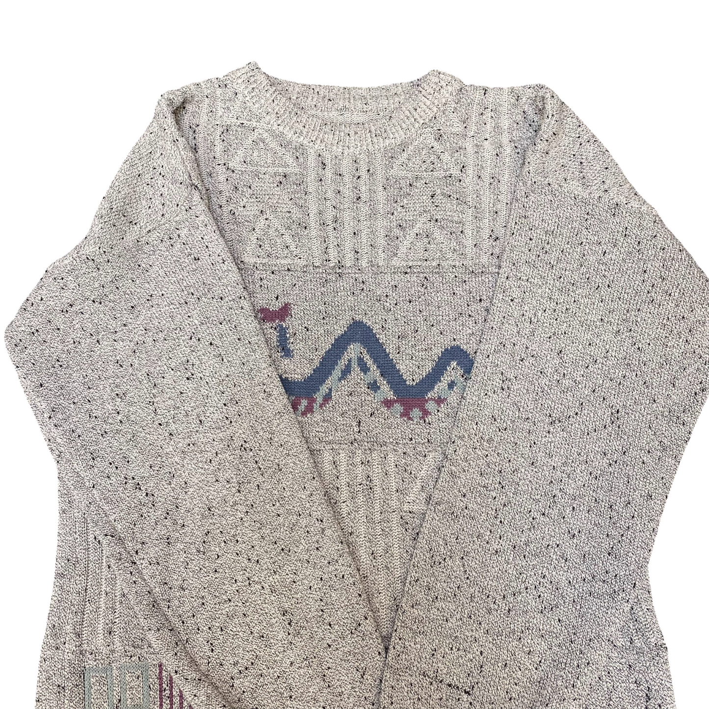 Jumper Womens Medium Grey Long Sleeve Crew Neck Warm Winter Holiday Pullover