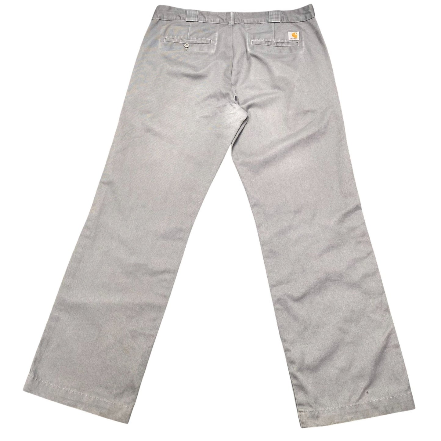 Carhartt Master Trousers Men XL Grey Straight Leg Slash Pockets Workwear Outdoor